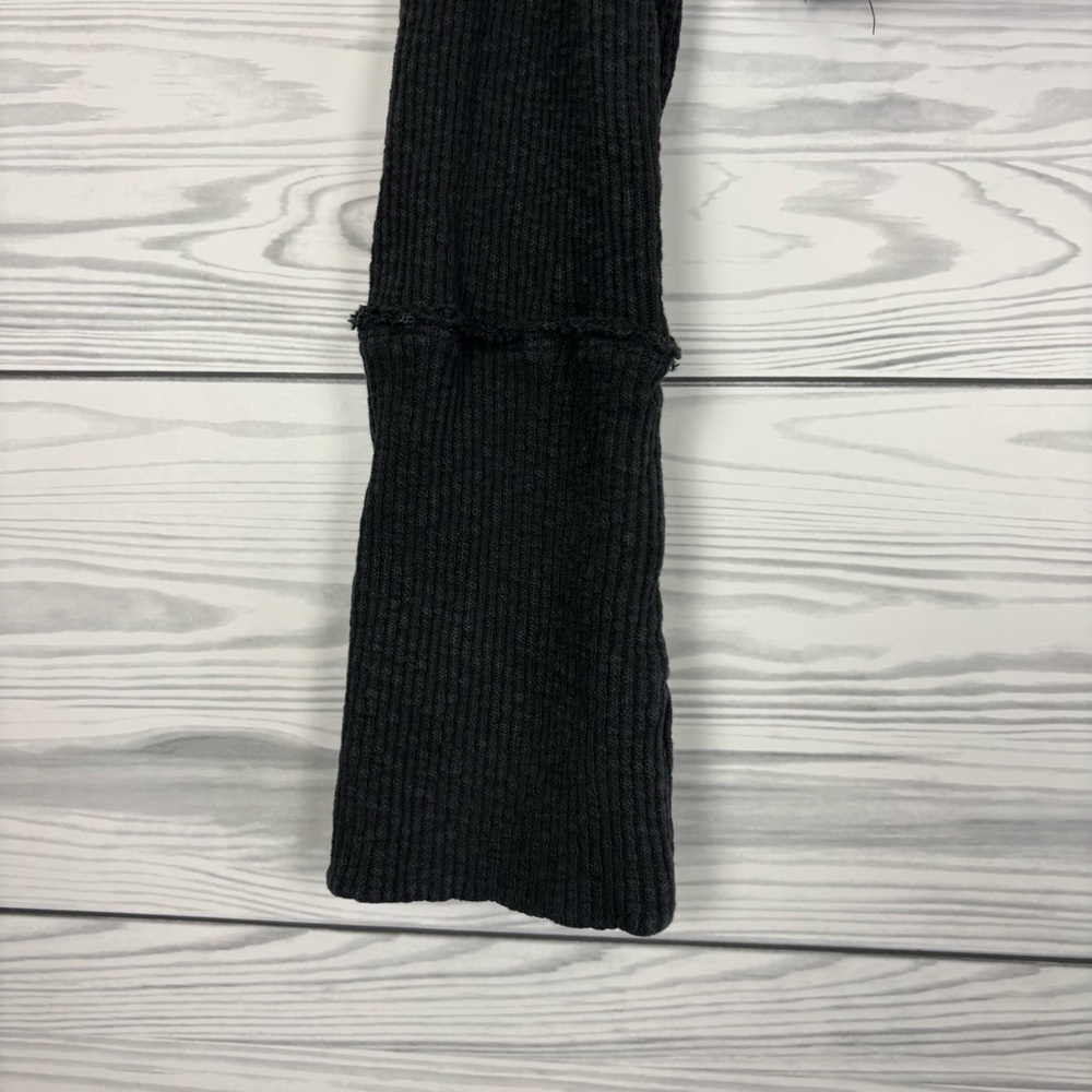 Free People We The Free Black Midnight Stretch Half Zip Crop Top Large - Picture 3 of 9